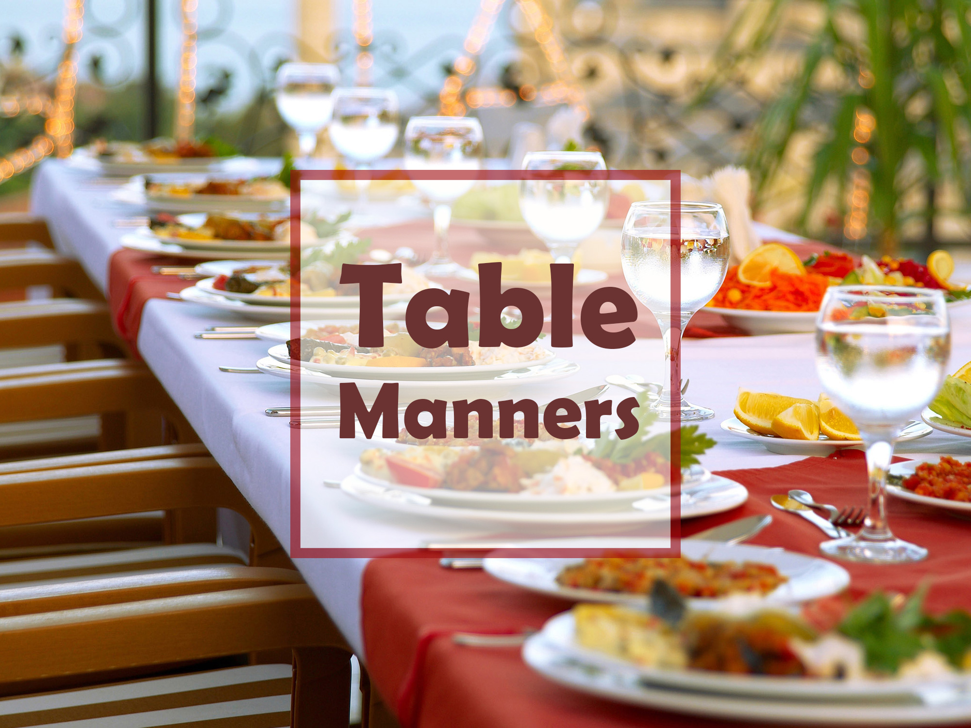 business table manners