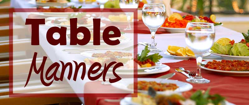 business table manners