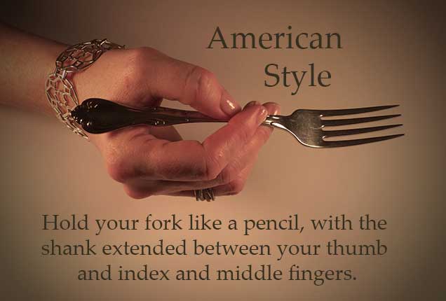how to hold knife and fork